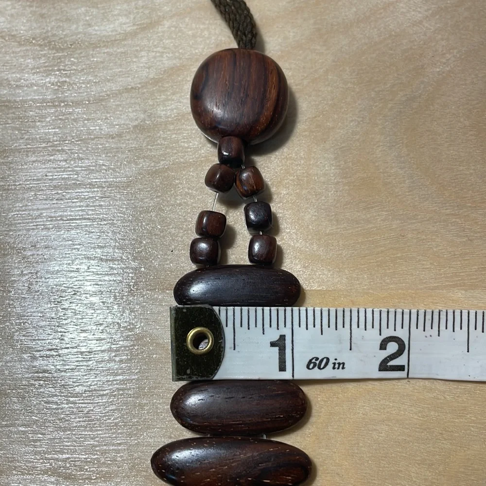 Handcrafted Wood Statement Belt - Brown - Picture 11 of 11